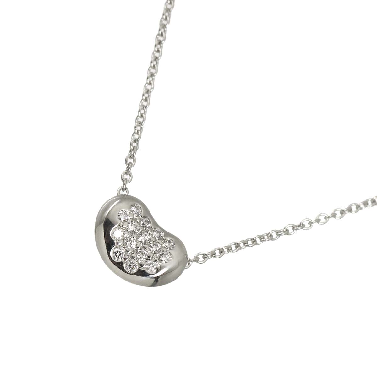 Bean Diamond Necklace Platinum