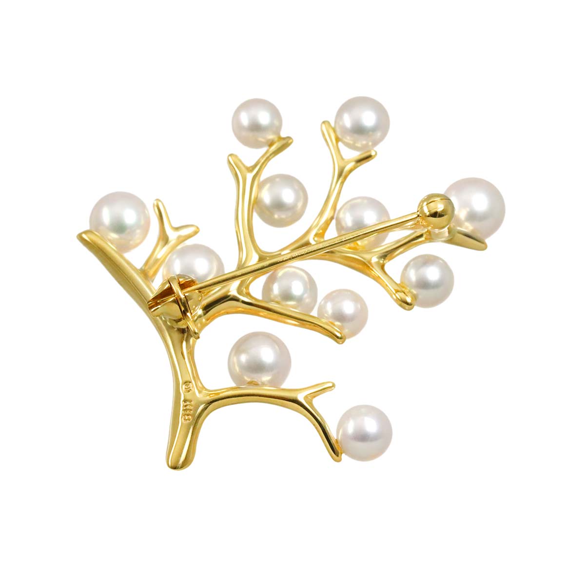 Akoya Pearl 5.1-3.9mm Brooch 18K YG 750