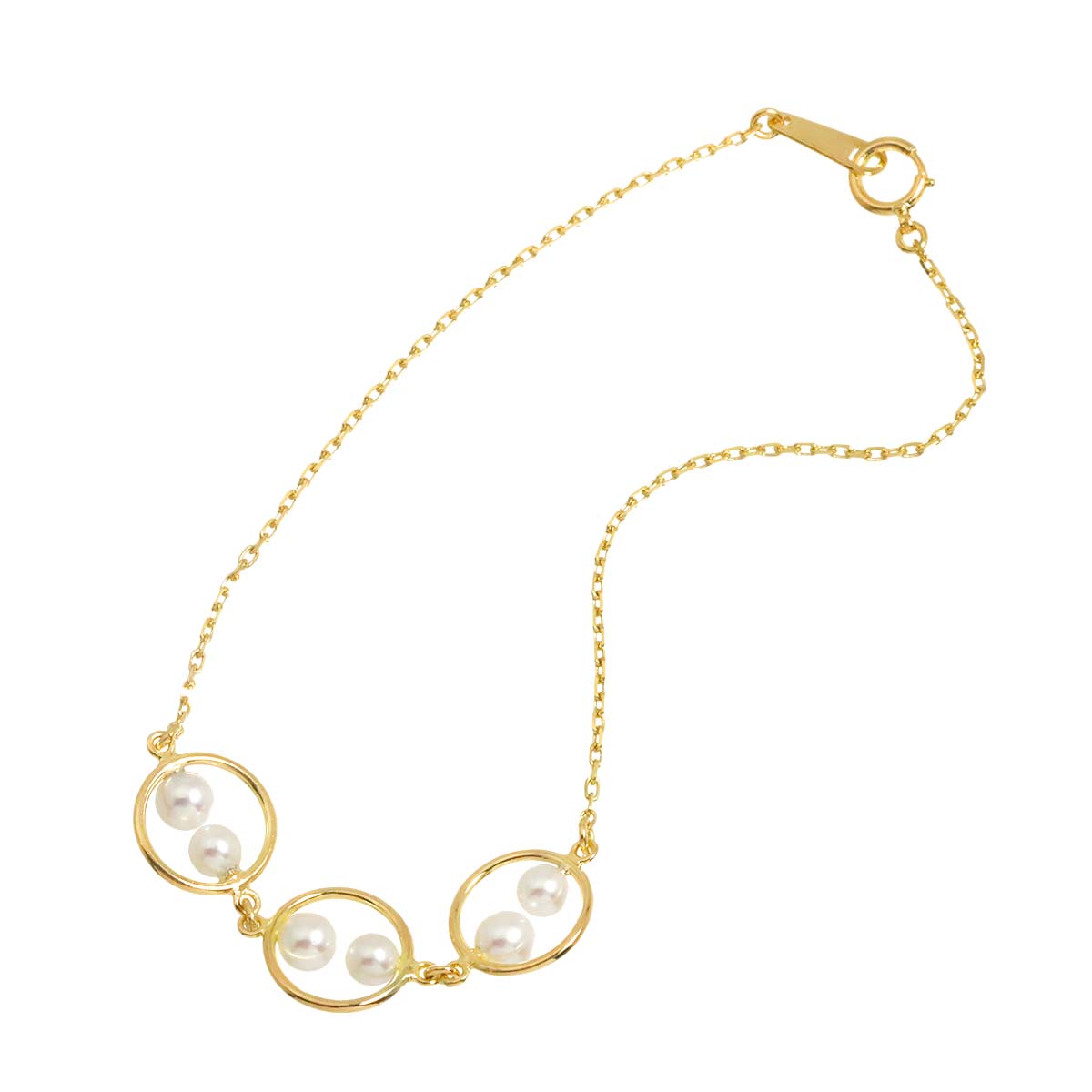 Akoya Pearl 4.0-3.5mm Bracelet 18K YG 750