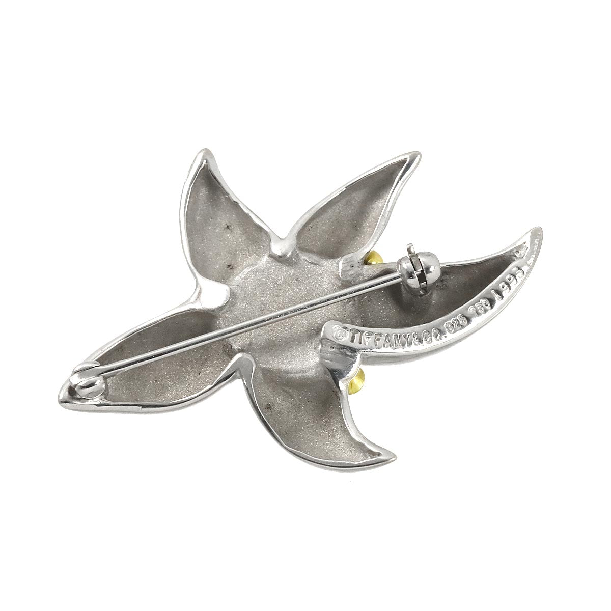 Turquoise Brooch Silver 18K Yellow Gold 750