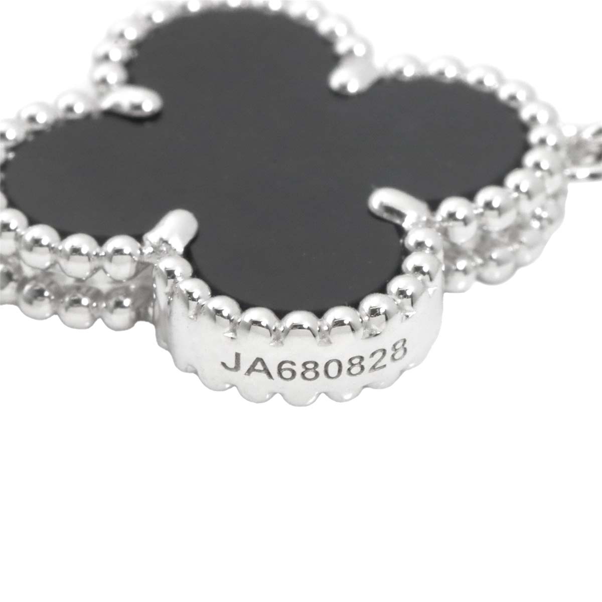 Vintage Alhambra Onyx Diamond Bracelet 18K WG 750