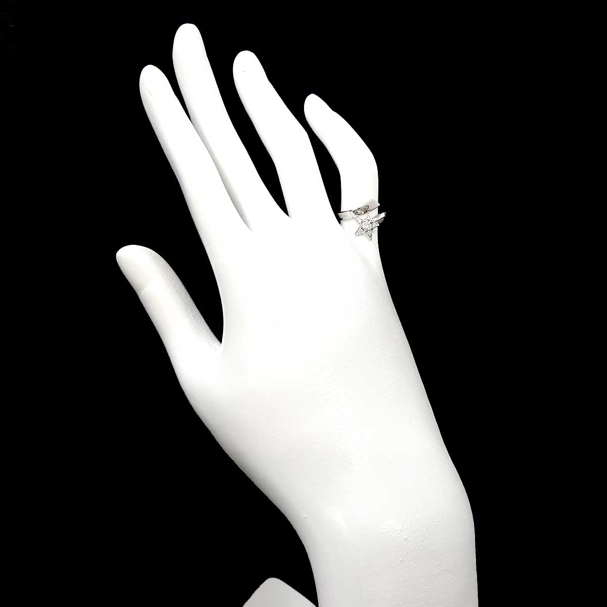 Comet Diamond Ring 18K White Gold 750 size49 4(US)