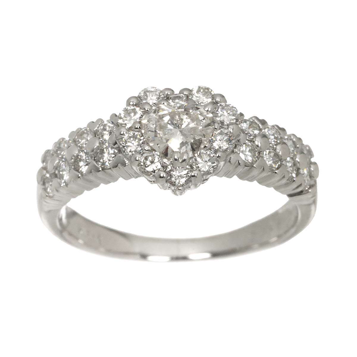 Diamond 0.349ct/0.68ct Ring 18K WG 750 Size6-6.25(US)