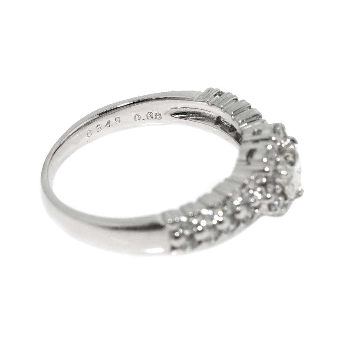 Diamond 0.349ct/0.68ct Ring 18K WG 750 Size6-6.25(US)
