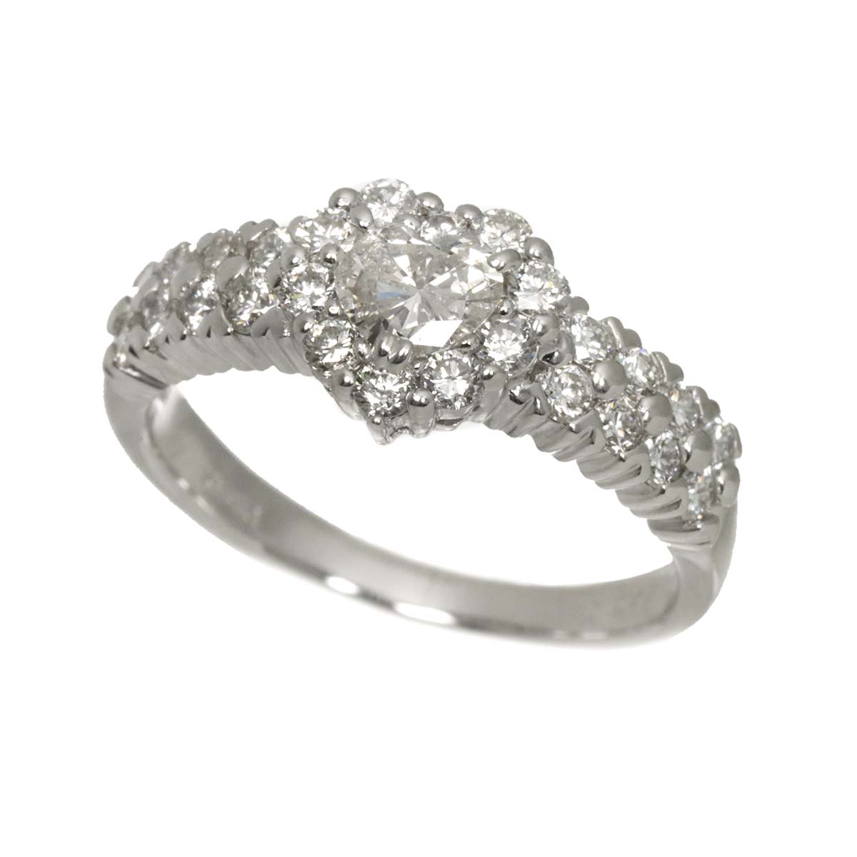 Diamond 0.349ct/0.68ct Ring 18K WG 750 Size6-6.25(US)