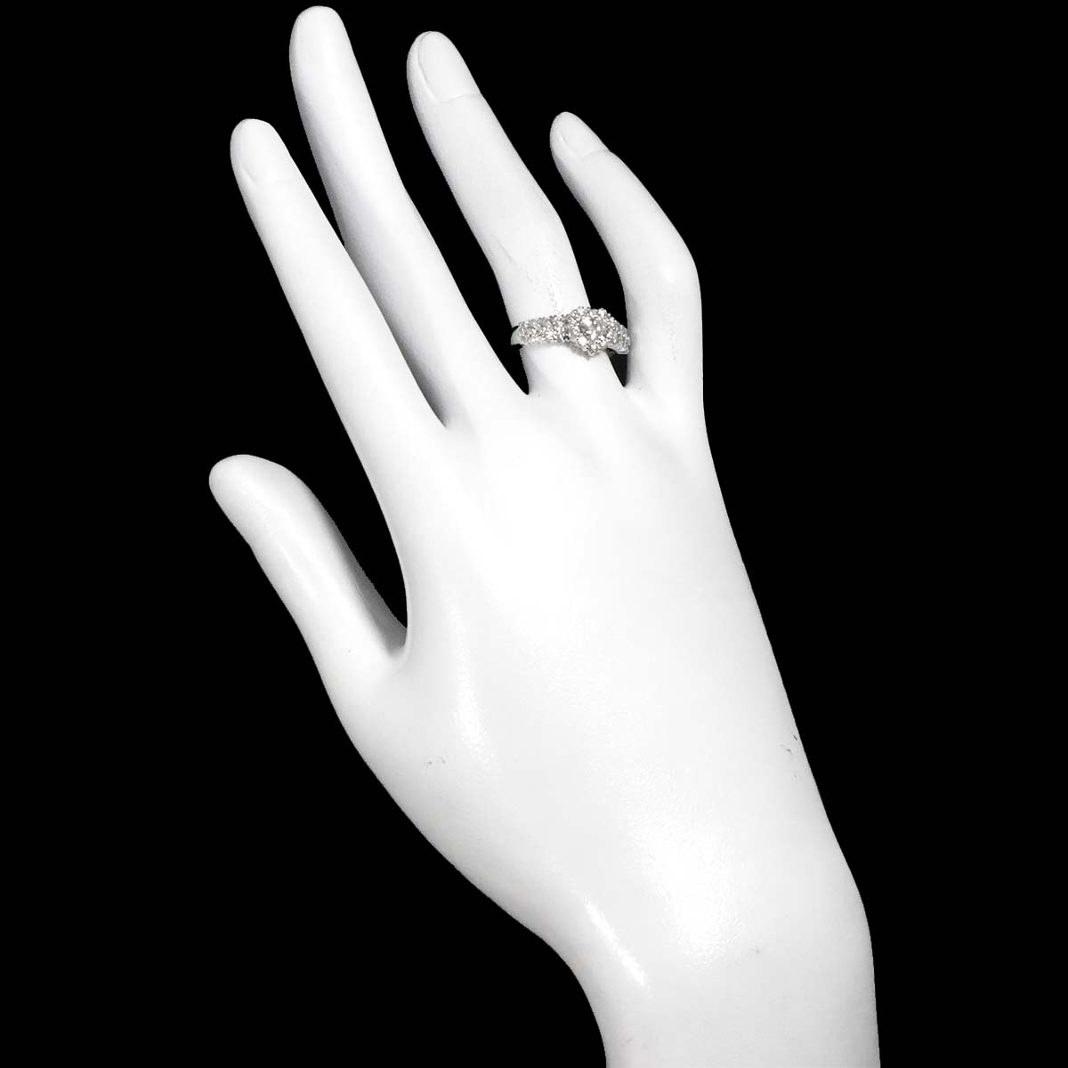 Diamond 0.349ct/0.68ct Ring 18K WG 750 Size6-6.25(US)