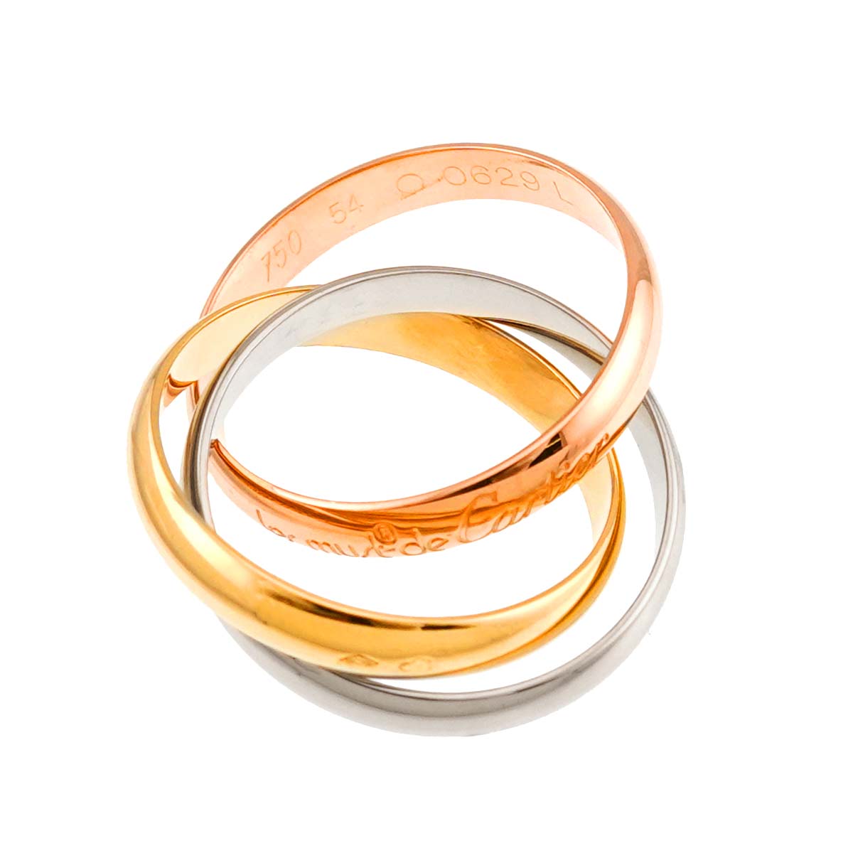Trinity Ring MM 18K YG WG PG 750 Size54 6.75(US)