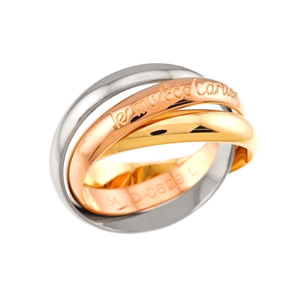 Trinity Ring MM 18K YG WG PG 750 Size54 6.75(US)