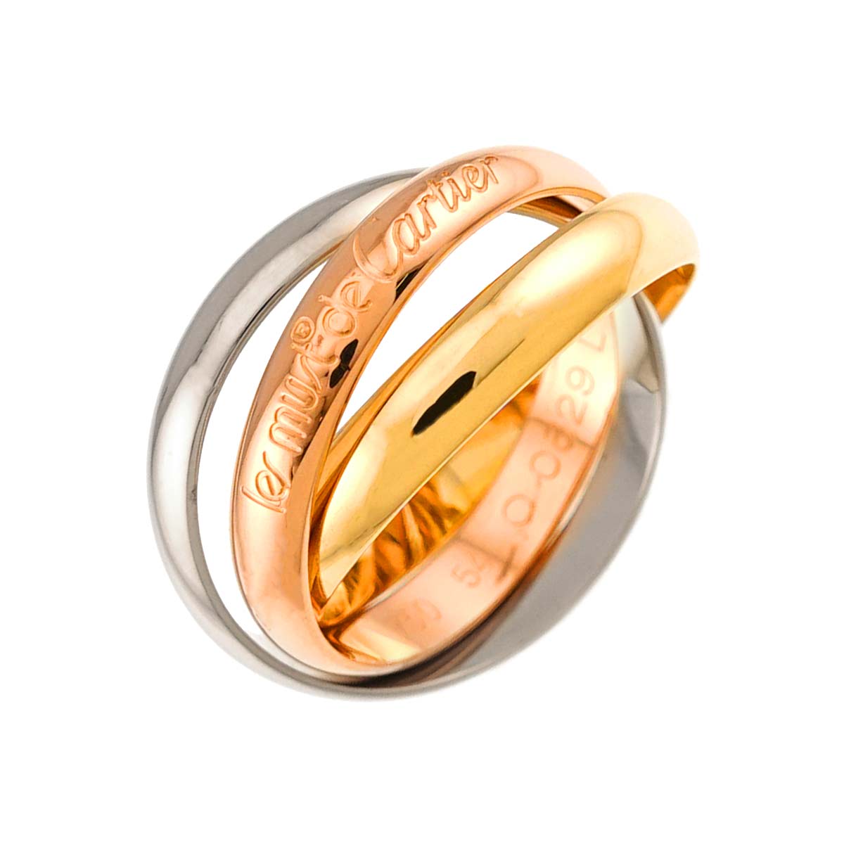 Trinity Ring MM 18K YG WG PG 750 Size54 6.75(US)