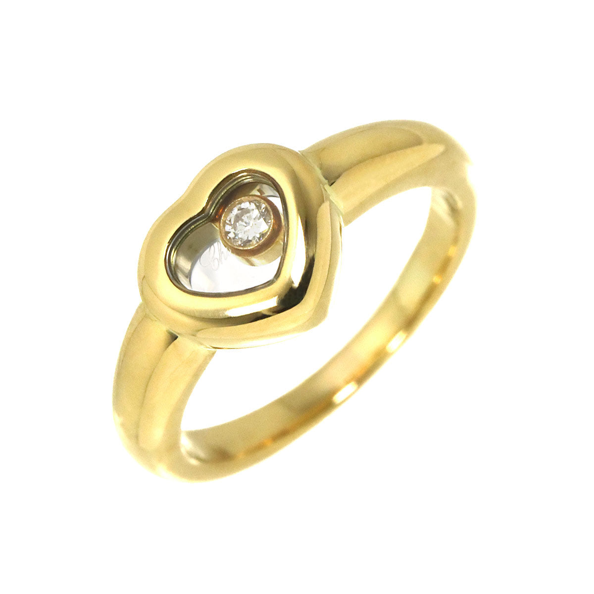 Happy Diamond Ring 18K YG 750 Size4-4.5(US)