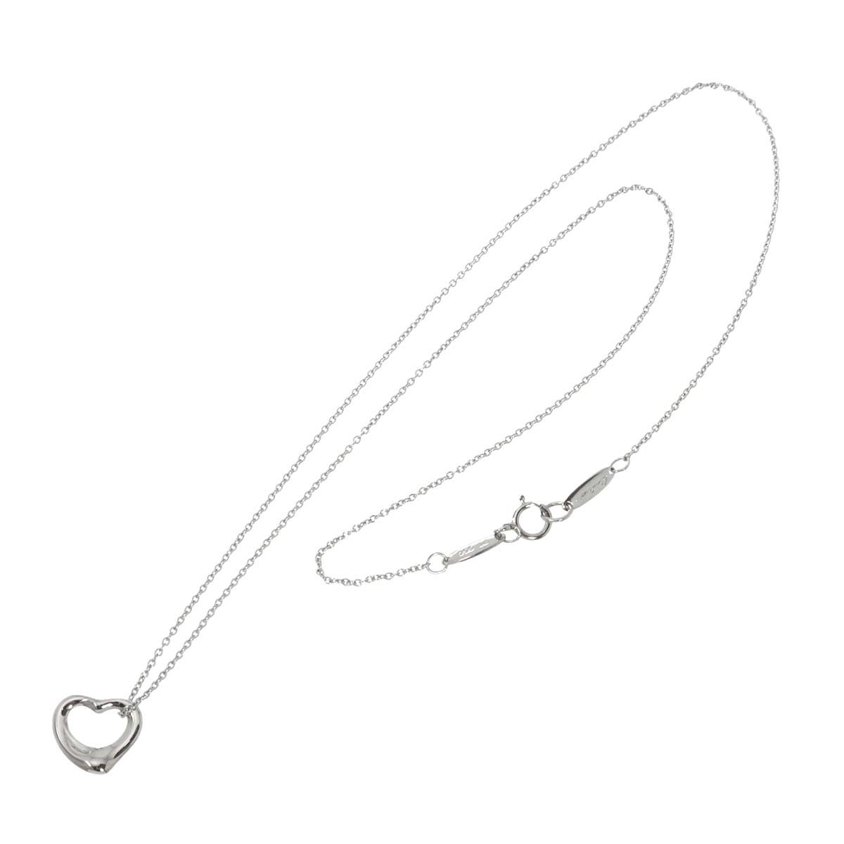 Open Heart Necklace Platinum