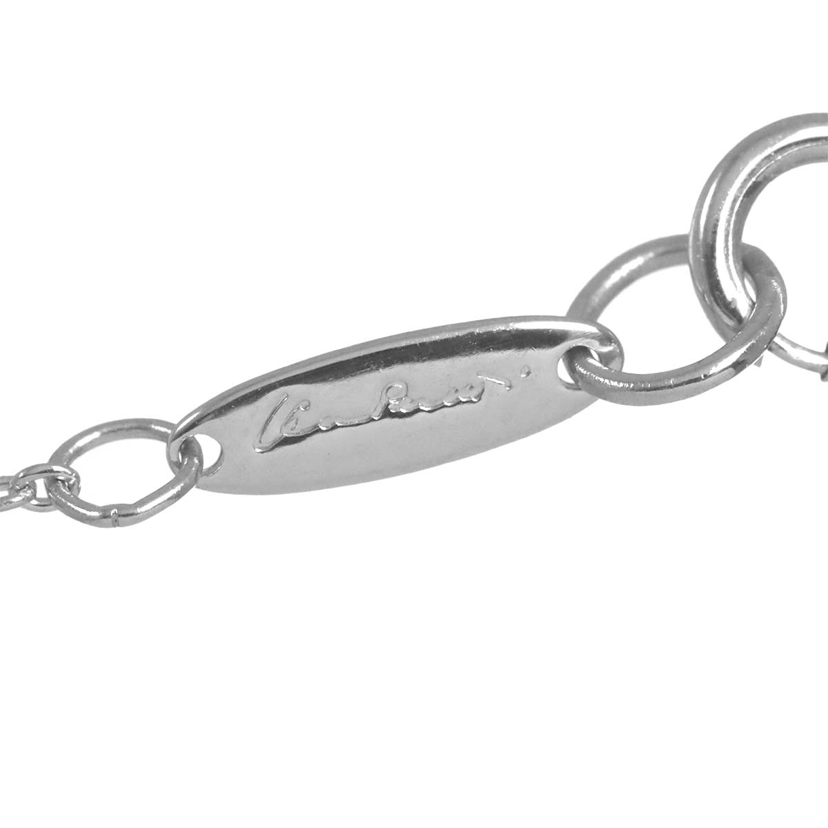 Open Heart Necklace Platinum