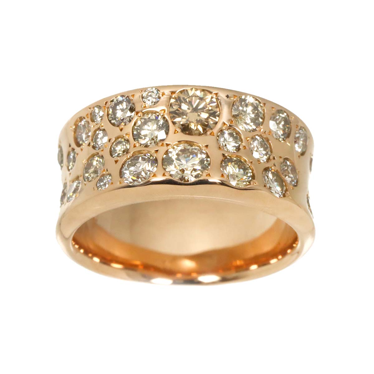 Diamond 1.50ct Ring 18K Pink Gold 750 size5-5.25(US)