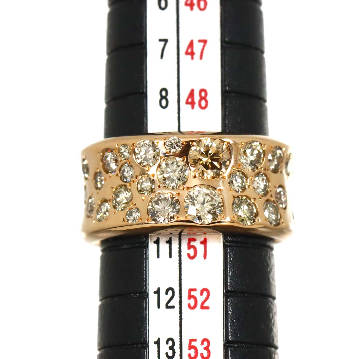 Diamond 1.50ct Ring 18K Pink Gold 750 size5-5.25(US)