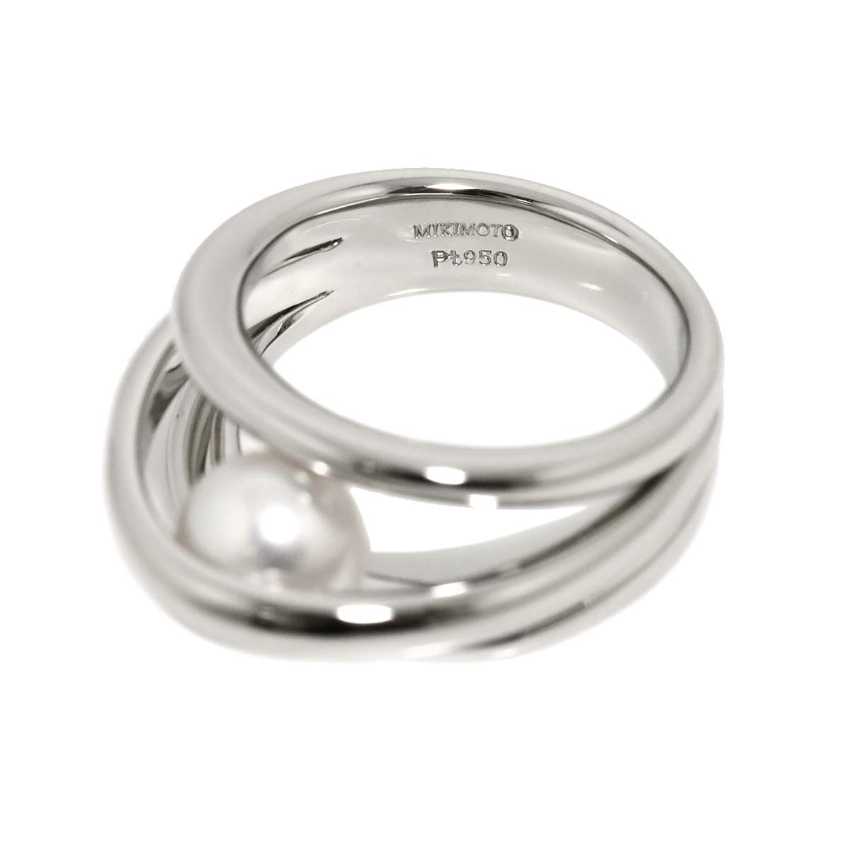 Akoya Pearl 7.2mm Ring Platinum size5.5-5.75(US)