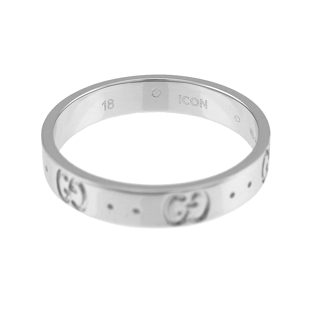 Icon Ring 18K WG White Gold 750 Size18 8-8.25(US)