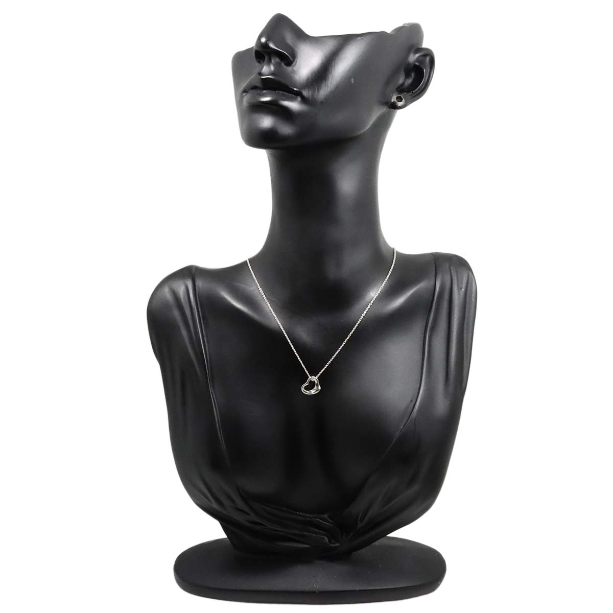 Open Heart Necklace Platinum