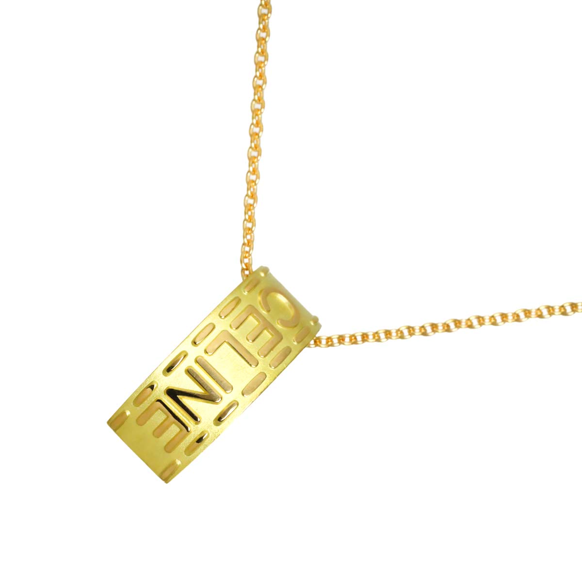 Logo Necklace 18K YG Yellow Gold 750