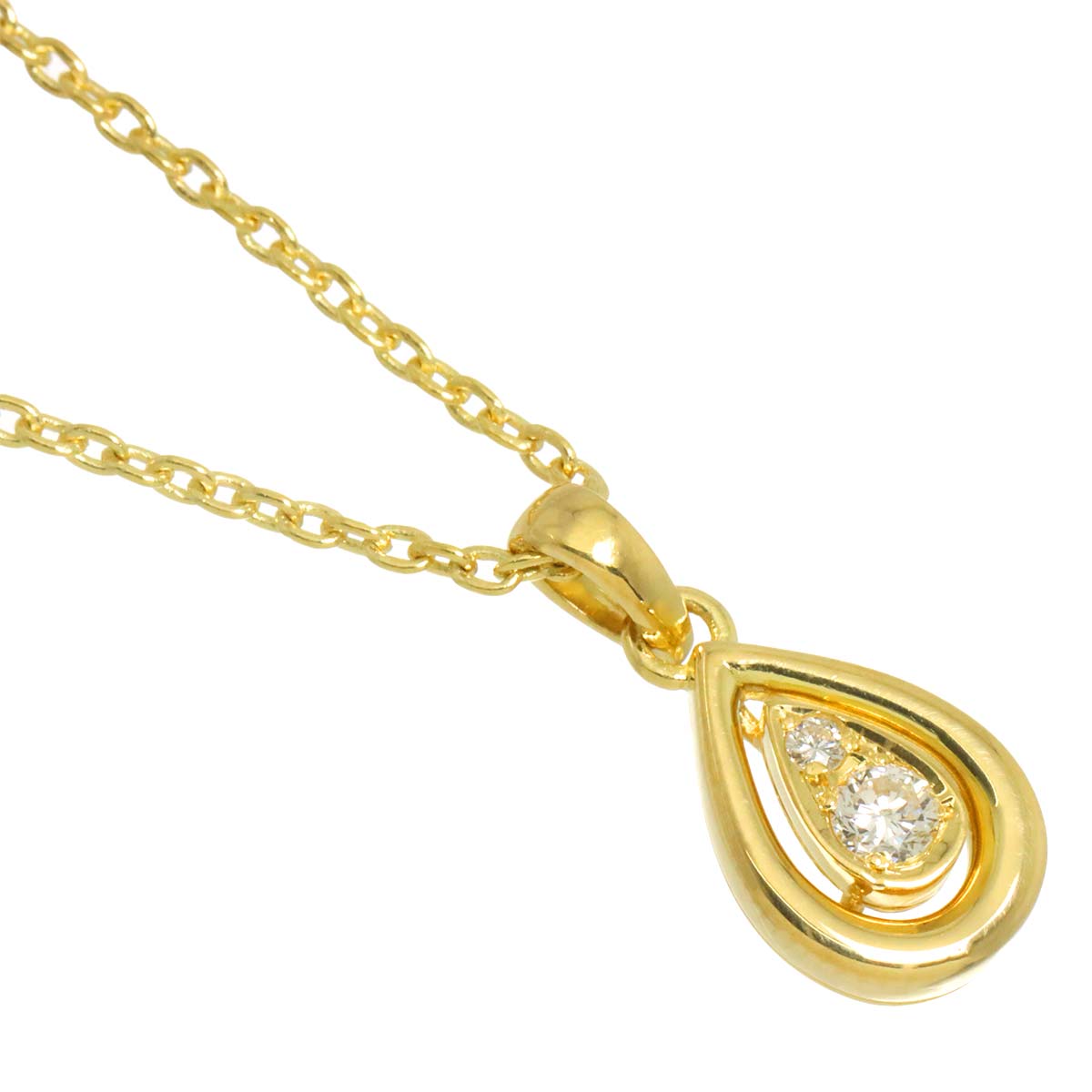 Diamond Necklace 18K Yellow Gold 750