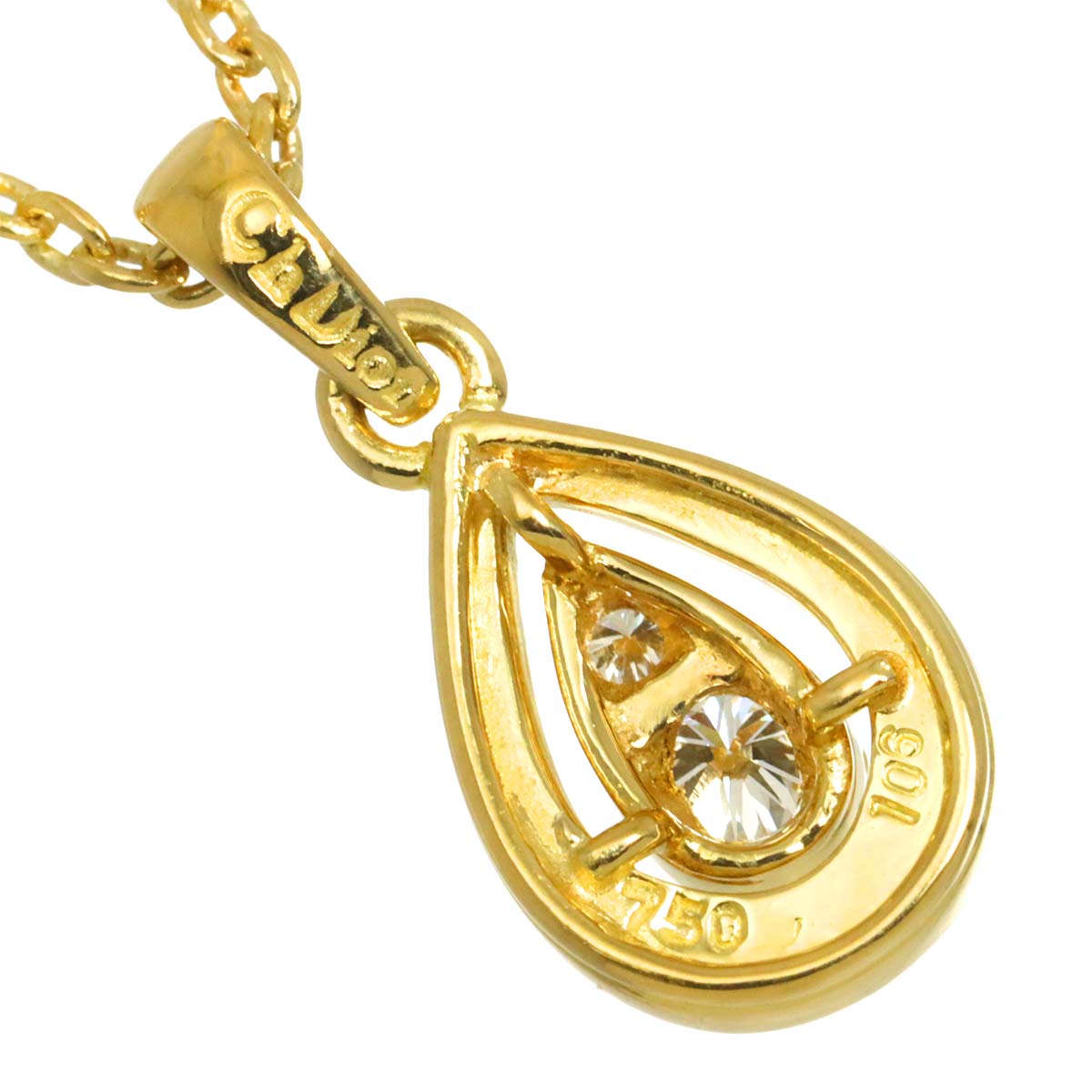 Diamond Necklace 18K Yellow Gold 750