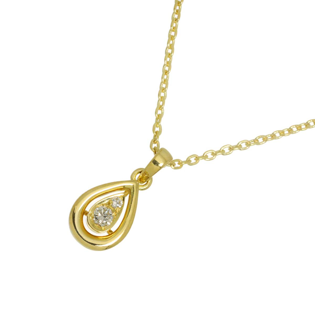 Diamond Necklace 18K Yellow Gold 750