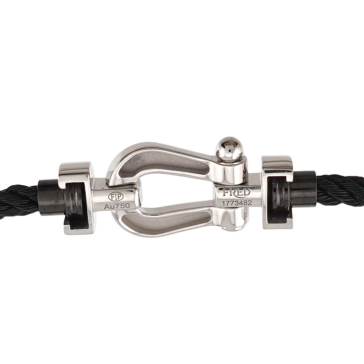 Force 10 MM Half Diamond Bracelet 18K WG 750 Steel size17
