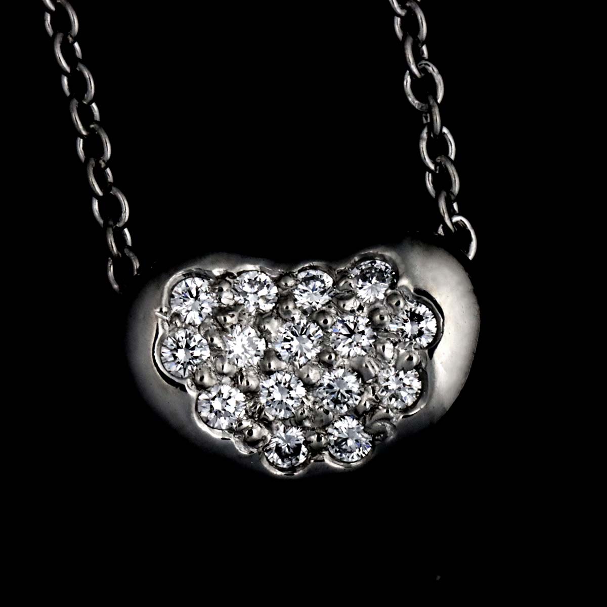 Bean Diamond Necklace Platinum
