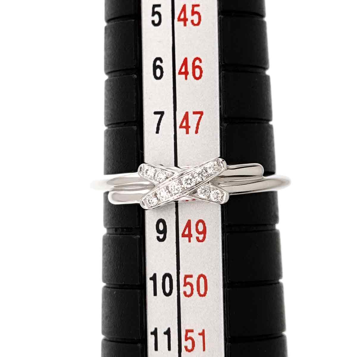 Jeux de Liens Diamond Ring 18K White Gold 750 size48 4.5(US)