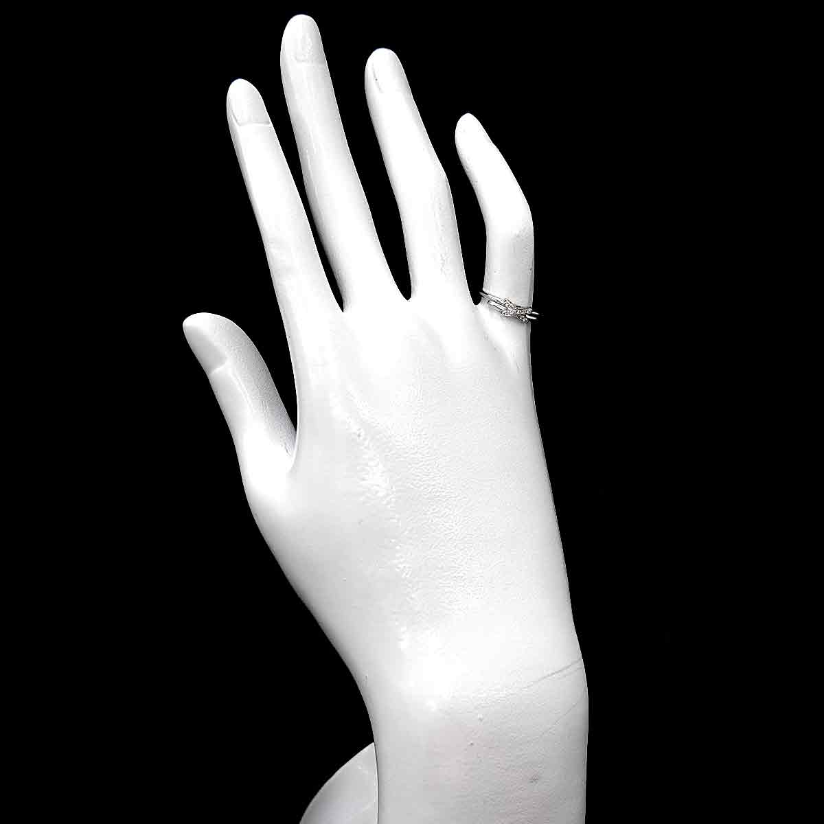 Jeux de Liens Diamond Ring 18K White Gold 750 size48 4.5(US)
