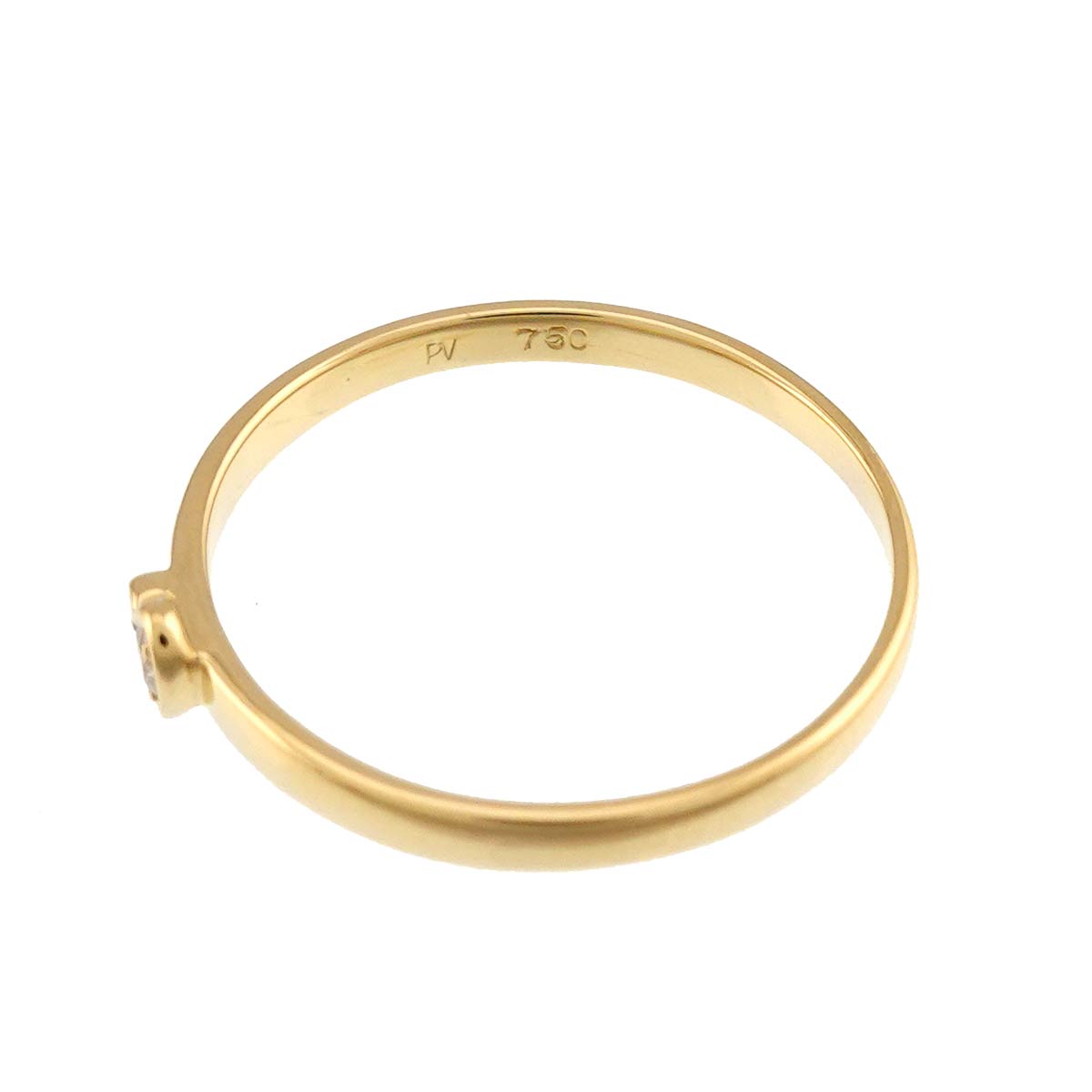 Diamond Heart Ring 18K YG 750 size5-5.25(US)