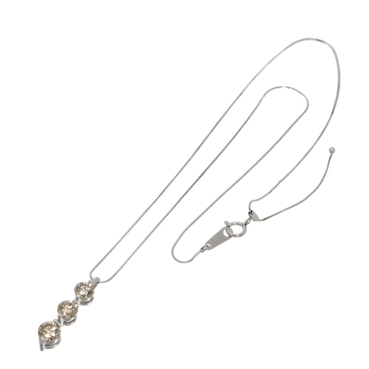Diamond 0.578ct/0.681ct/0.772ct Necklace Pt Platinum