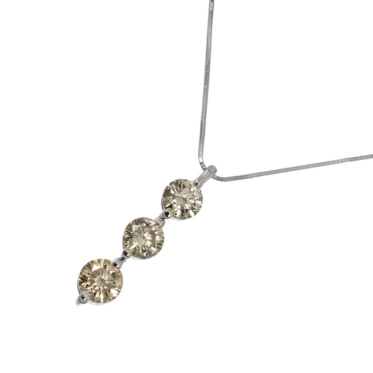 Diamond 0.578ct/0.681ct/0.772ct Necklace Pt Platinum