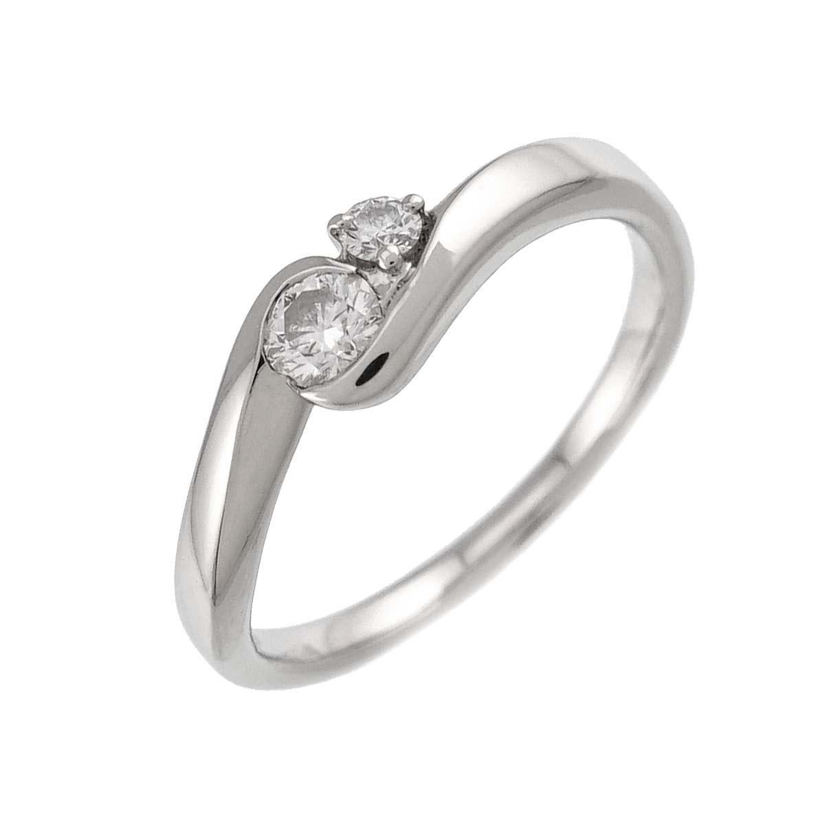 Diamond 0.14ct Ring Pt Platinum size4.5(US)