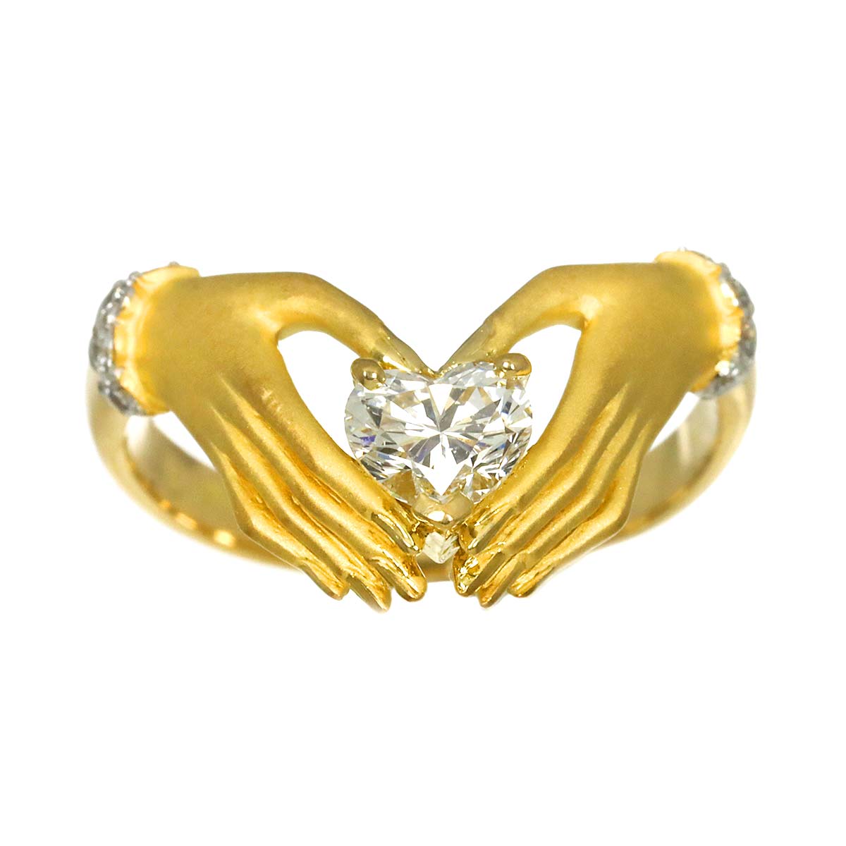 Diamond Ring 18K YG 750 Size5.5-5.75(US)