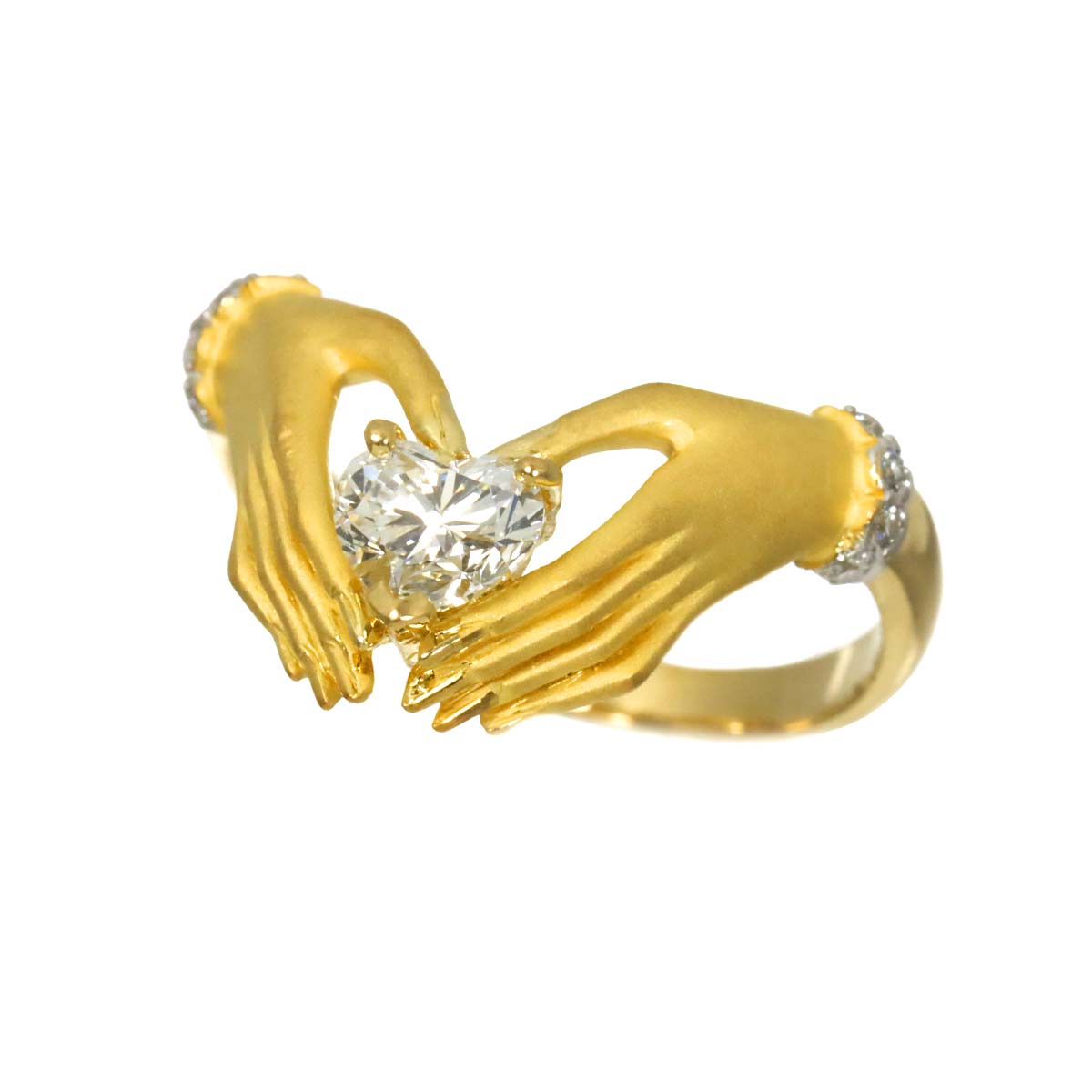 Diamond Ring 18K YG 750 Size5.5-5.75(US)