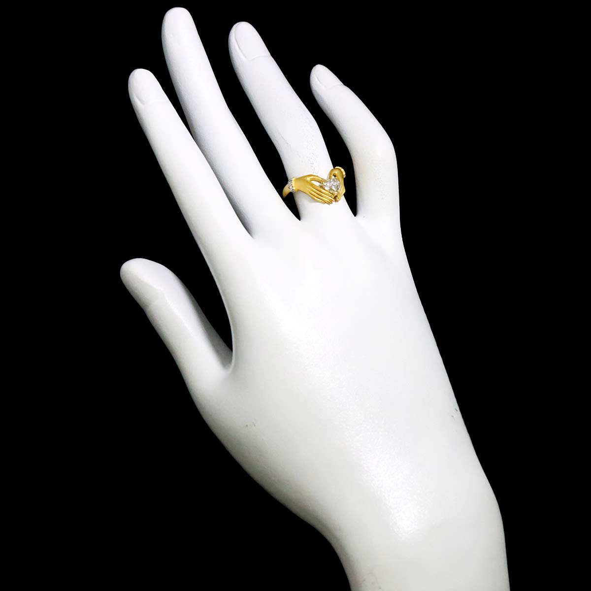 Diamond Ring 18K YG 750 Size5.5-5.75(US)