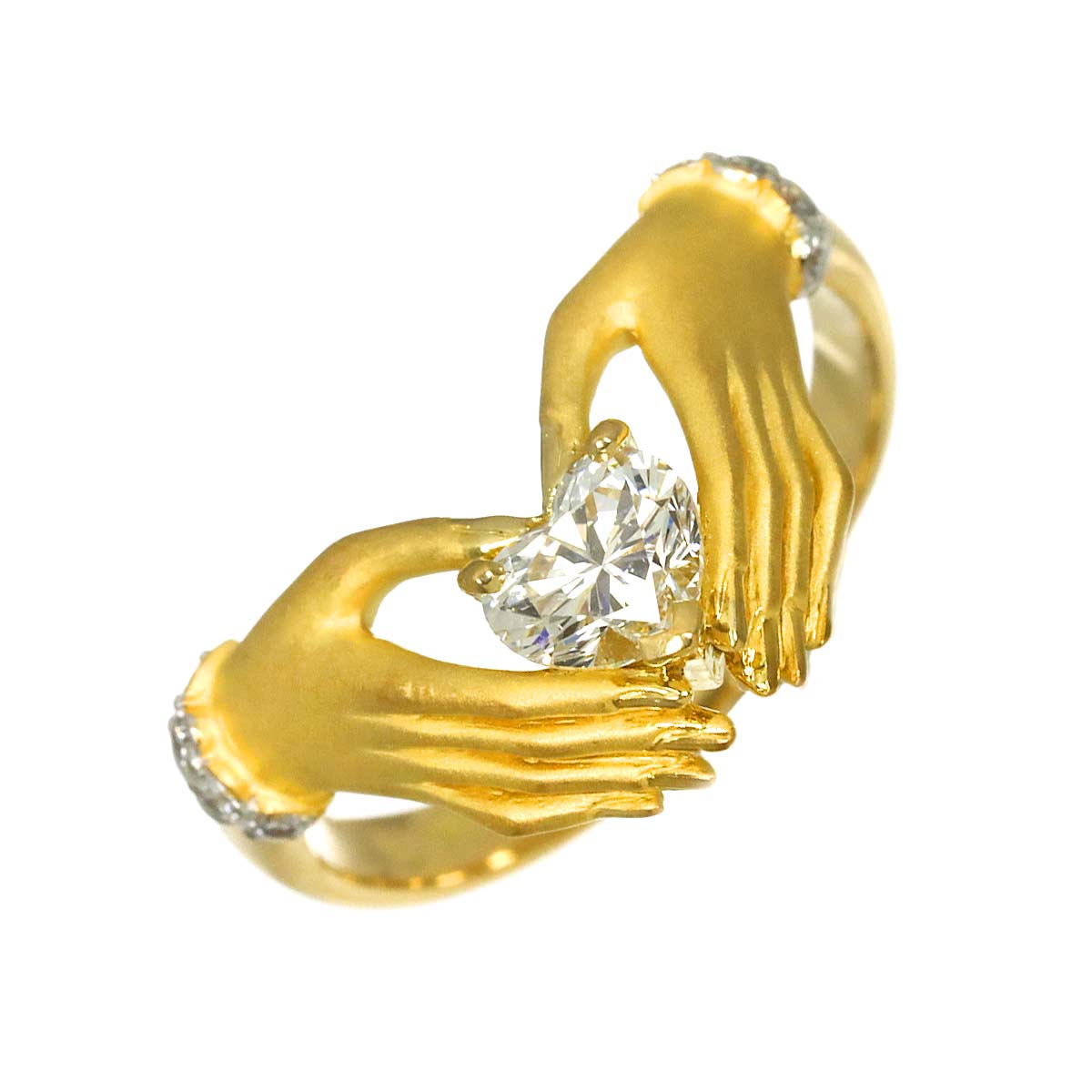 Diamond Ring 18K YG 750 Size5.5-5.75(US)