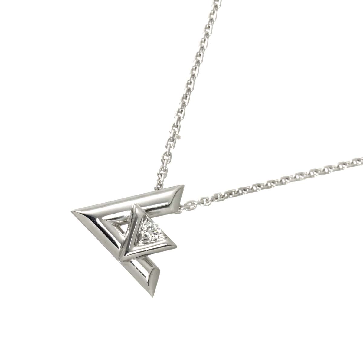 LV Diamond PM Necklace 18K White  Gold 750