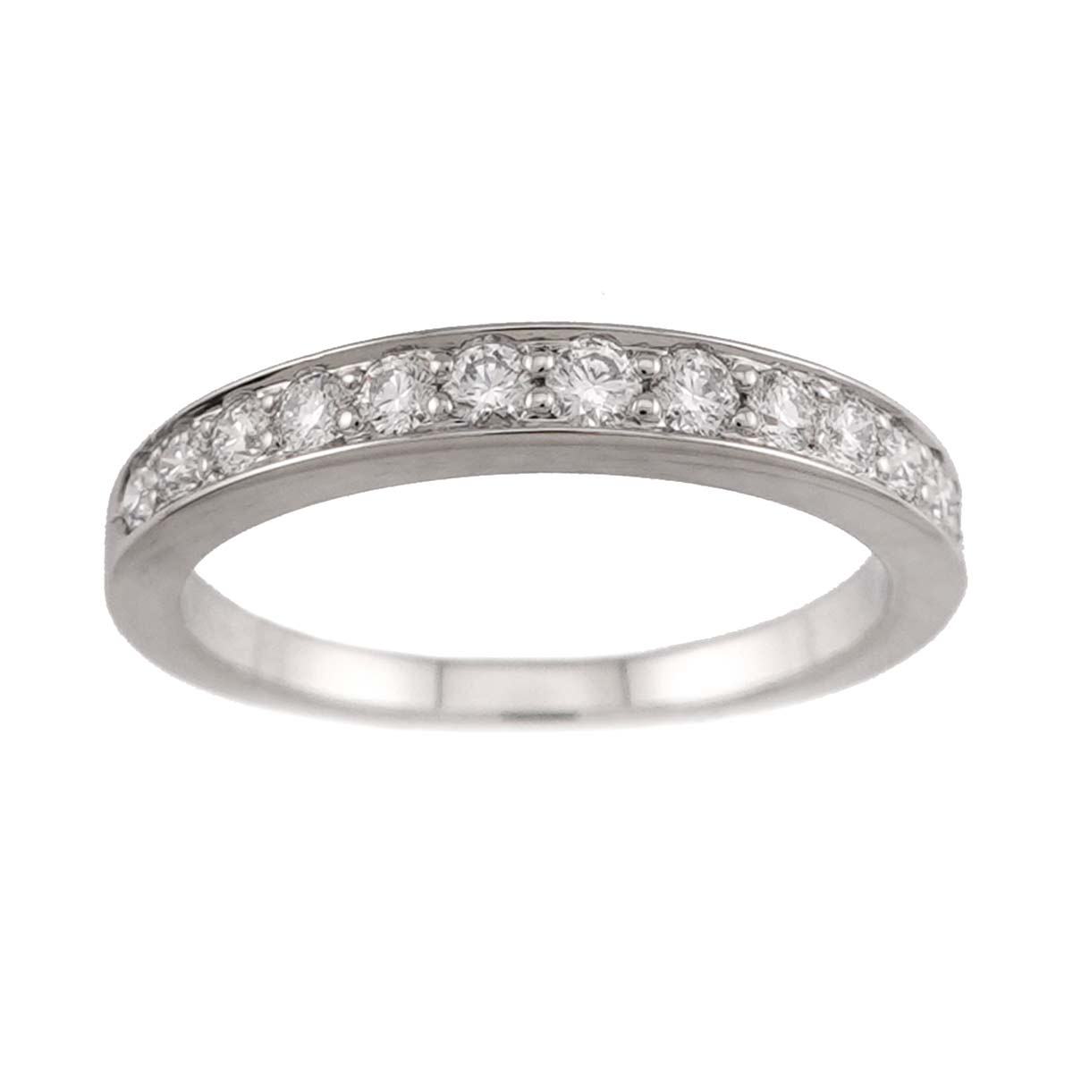 Half Diamond Ring Diamond Platinum Size4.5(US)