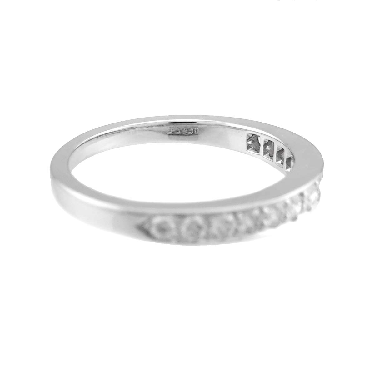 Half Diamond Ring Diamond Platinum Size4.5(US)