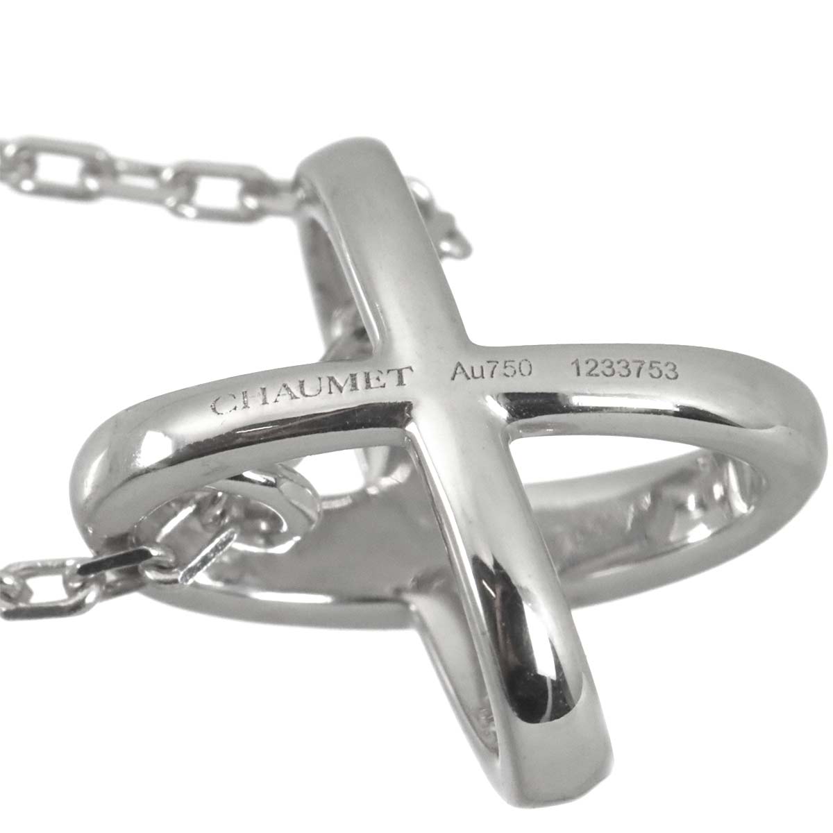 Liens Diamond Necklace 18K WG White Gold 750