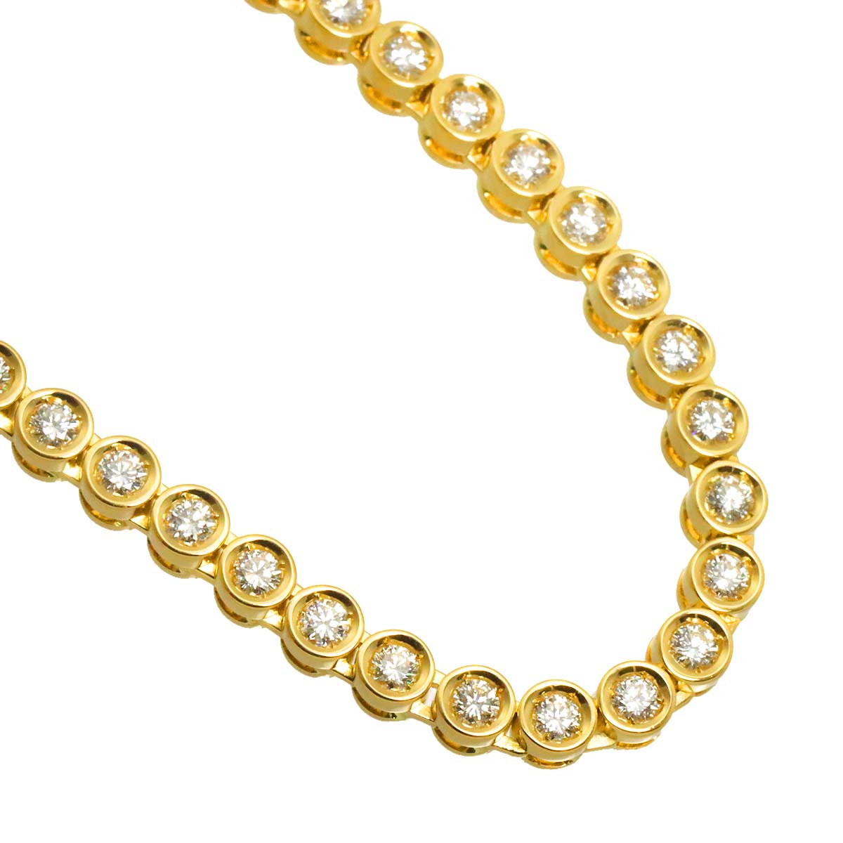 Diamond 3.64ct Necklace 18K YG 750