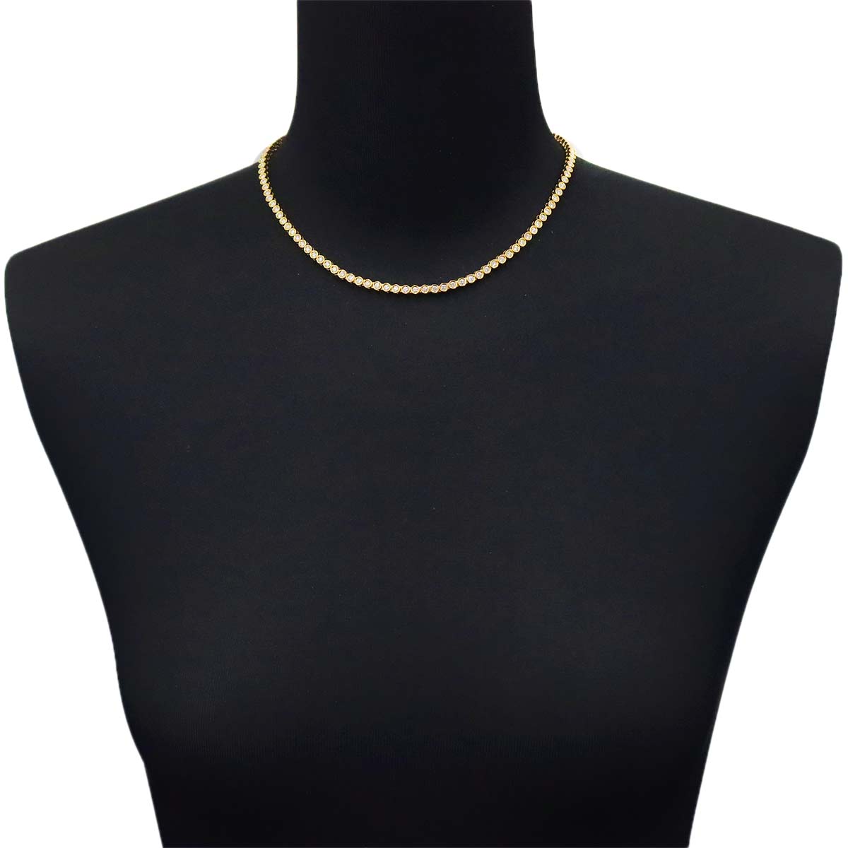 Diamond 3.64ct Necklace 18K YG 750