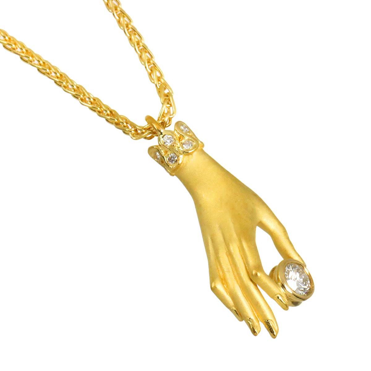 Diamond Necklace 18K YG 750