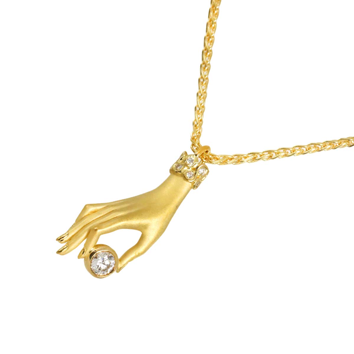 Diamond Necklace 18K YG 750