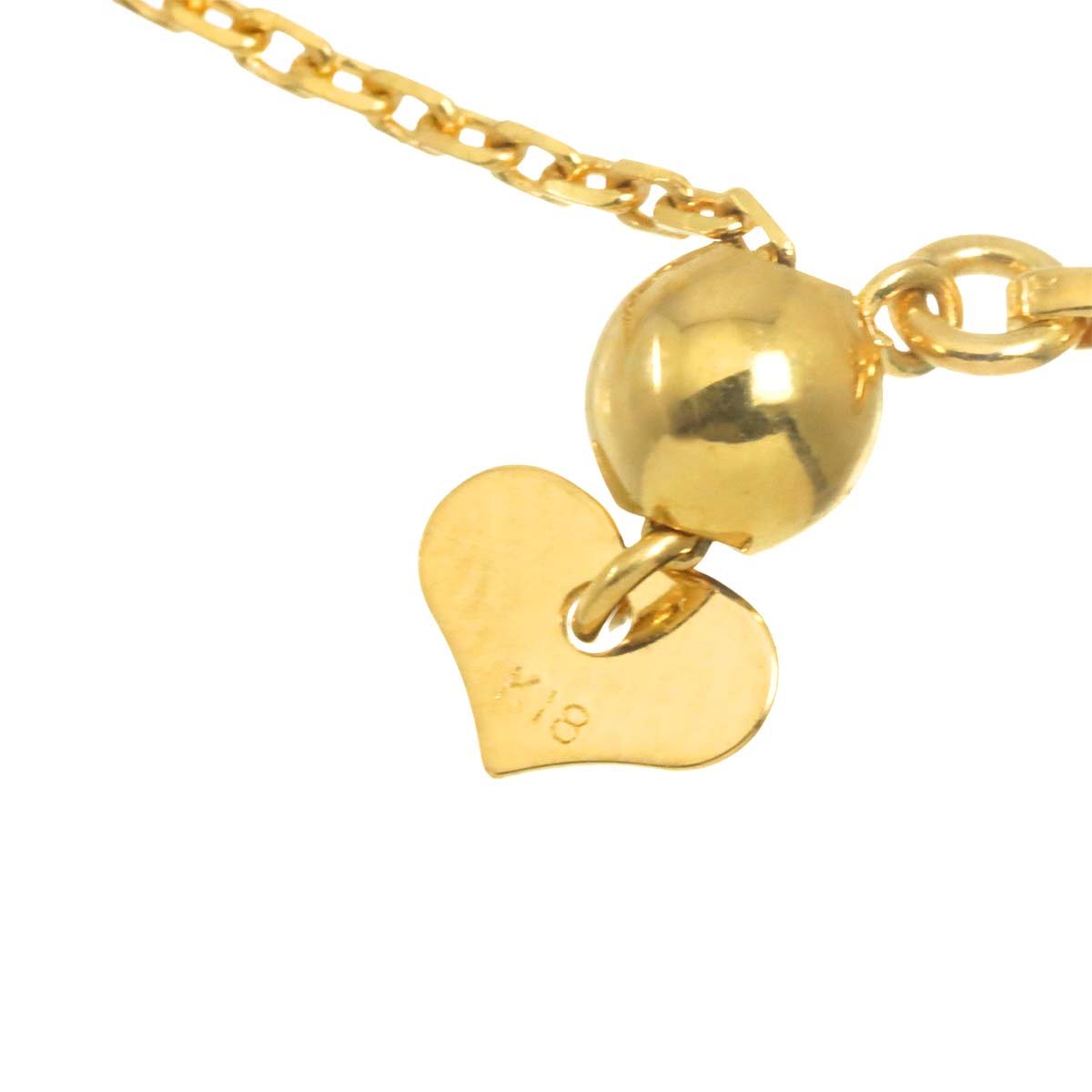 Diamond 0.65ct Heart Necklace 18K Yellow Gold 750