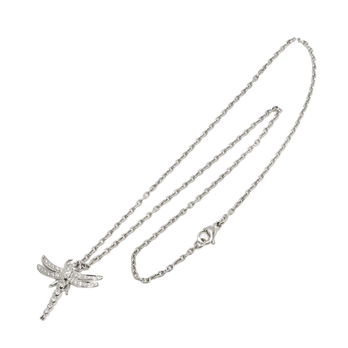 Dragonfly Diamond Necklace Platinum