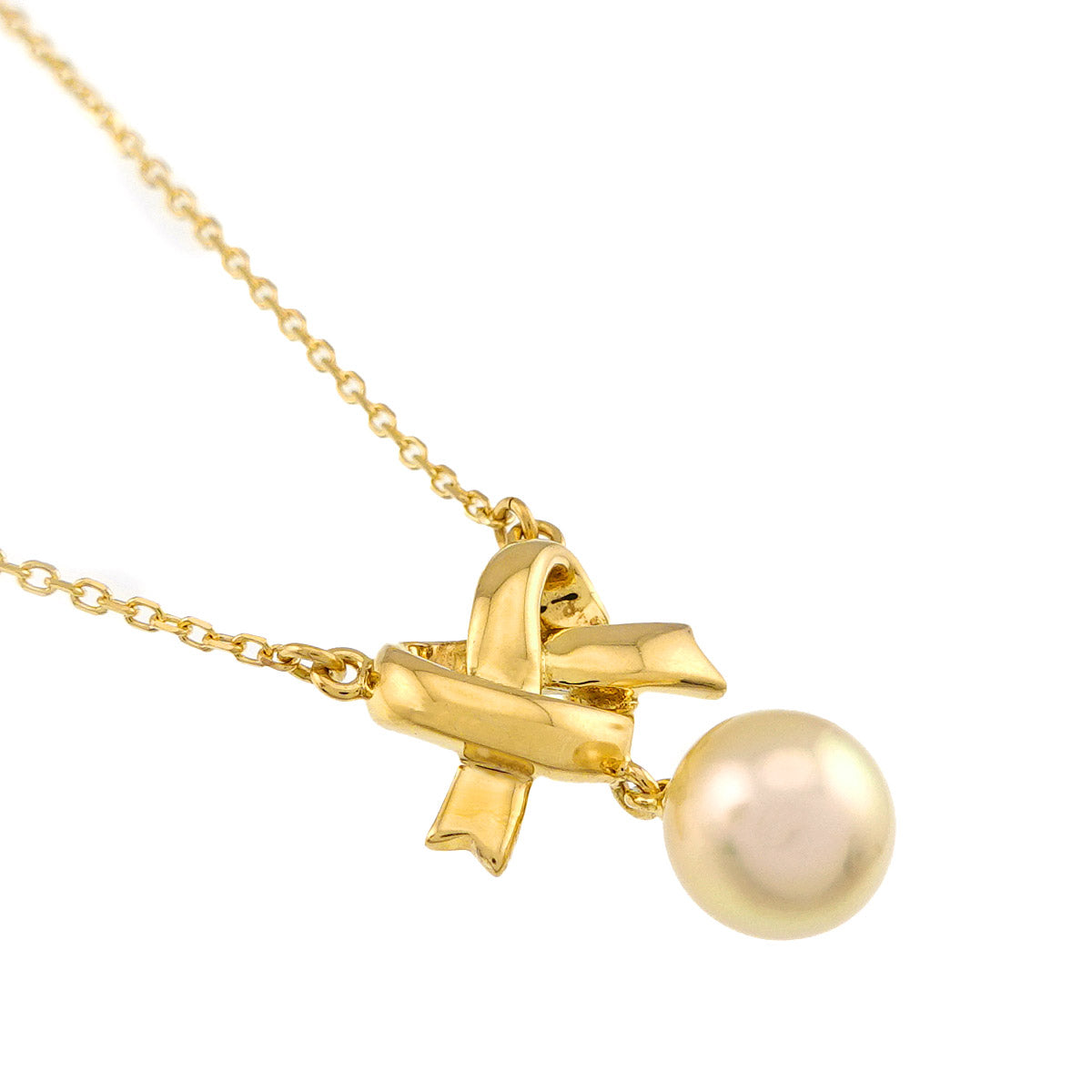 Akoya Pearl 7.4mm Necklace 18K YG 750