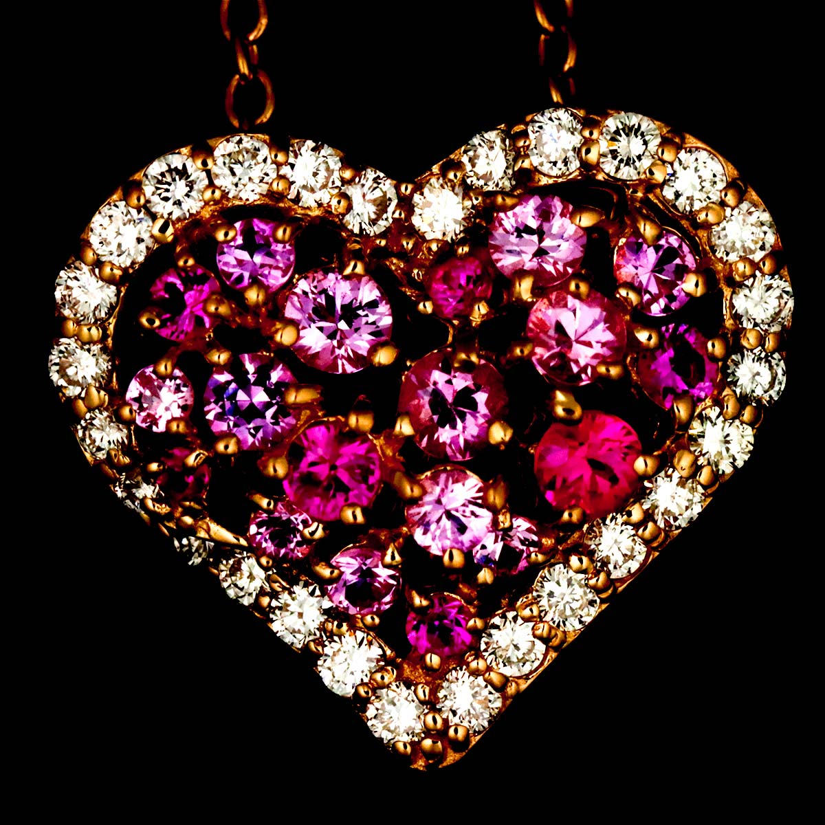 Sapphire 0.68ct Diamond 0.36ct Necklace 18K PG 750