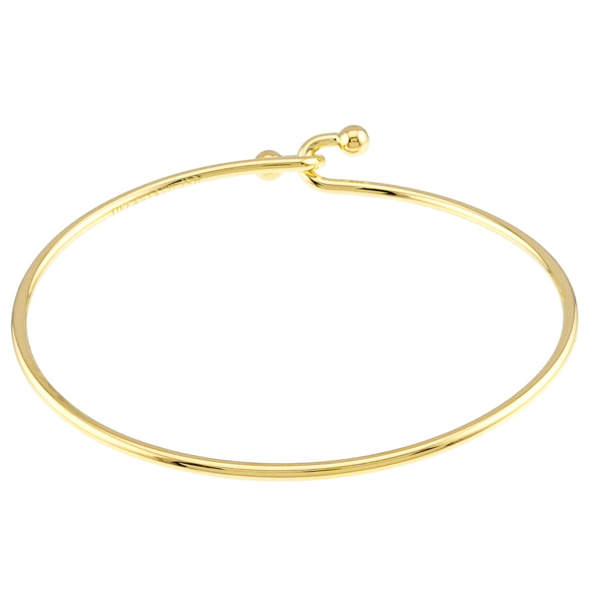 Double Hook Bangle Bracelet 18K Yellow Gold 750